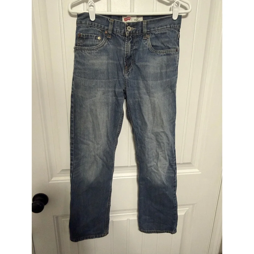 Levi's Jeans Boys 18 Reg 514 Straight Fit Medium Wash Blue Denim Pants EUC